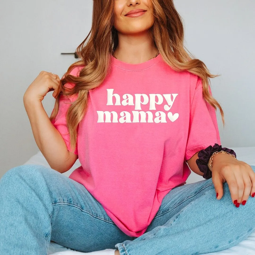 Happy Mama Puff Print Garment Dyed Tee sold by Zulily product image thumbnail 3