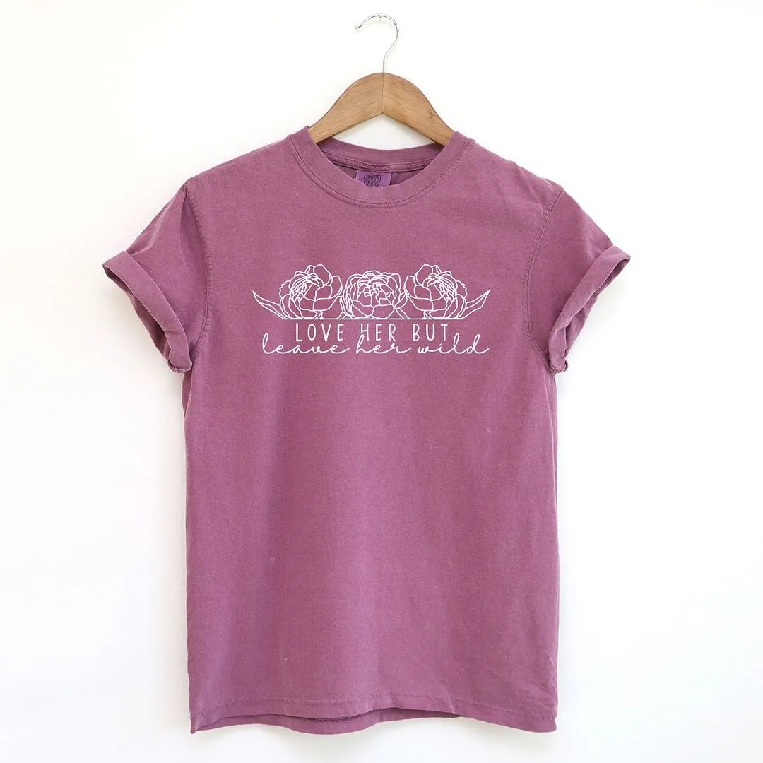 Leave Her Wild Floral Garment Dyed Tee sold by Zulily