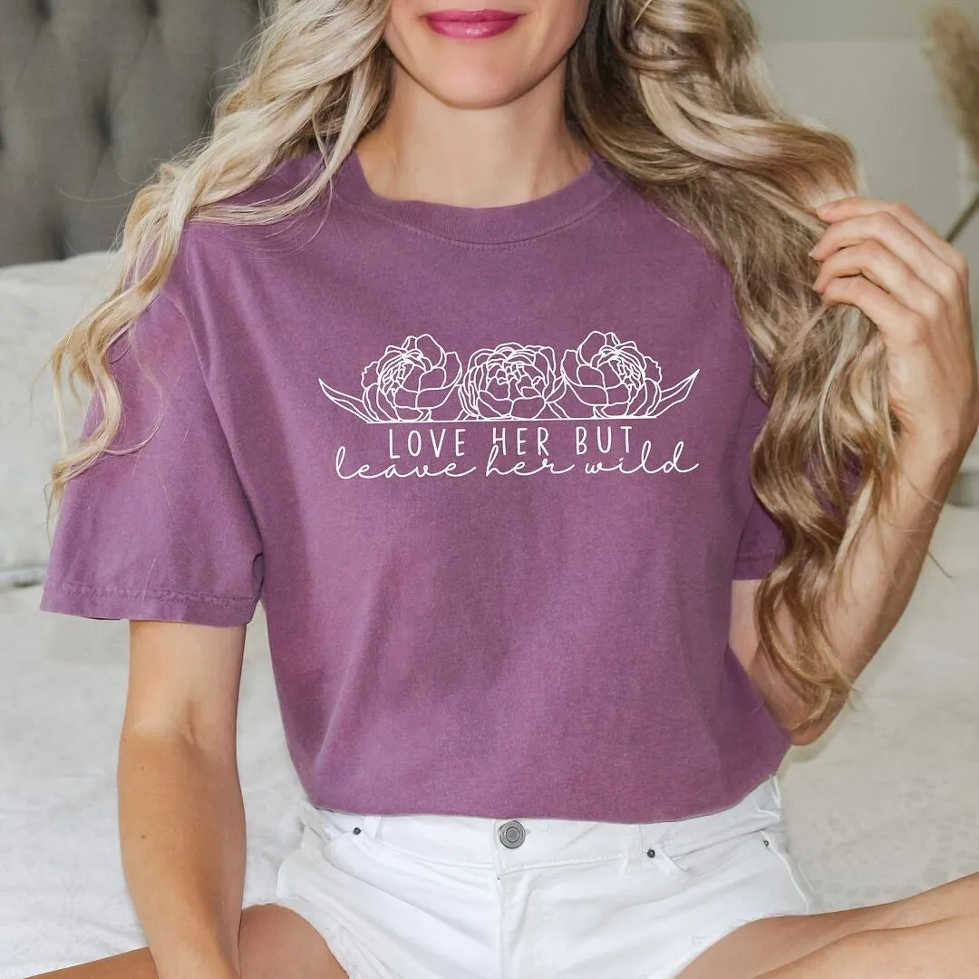 Leave Her Wild Floral Garment Dyed Tee sold by Zulily product image thumbnail 2
