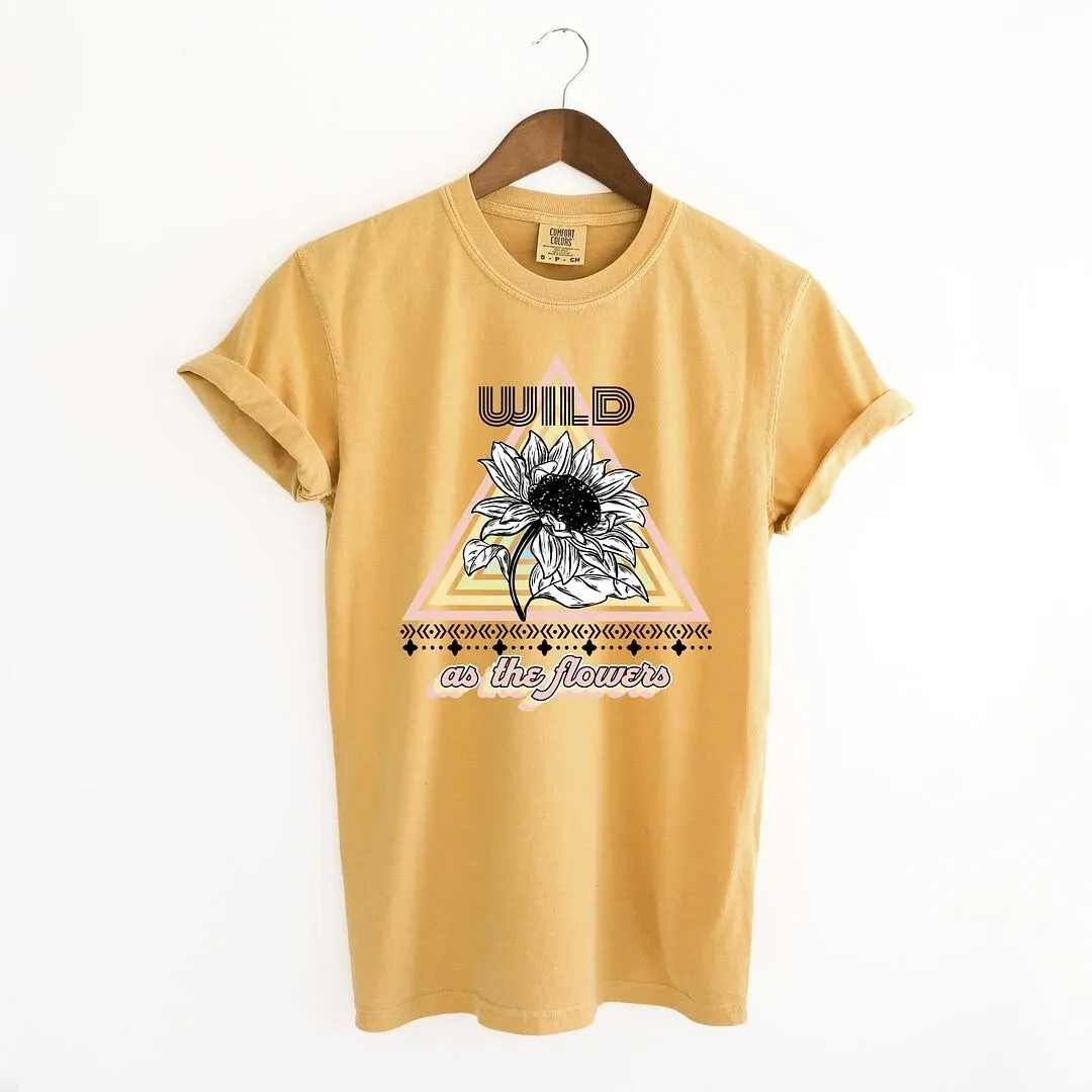 Wild As The Flowers Garment Dyed Tee sold by Zulily