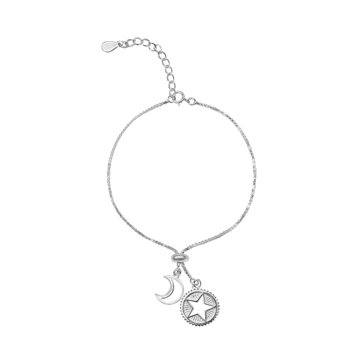 Sterling Silver Star Crescent Moon Bracelet sold by Zulily