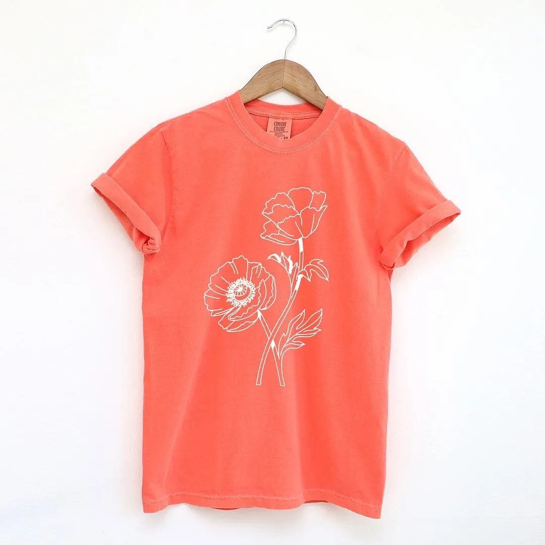 Poppy Garment Dyed Tee sold by Zulily