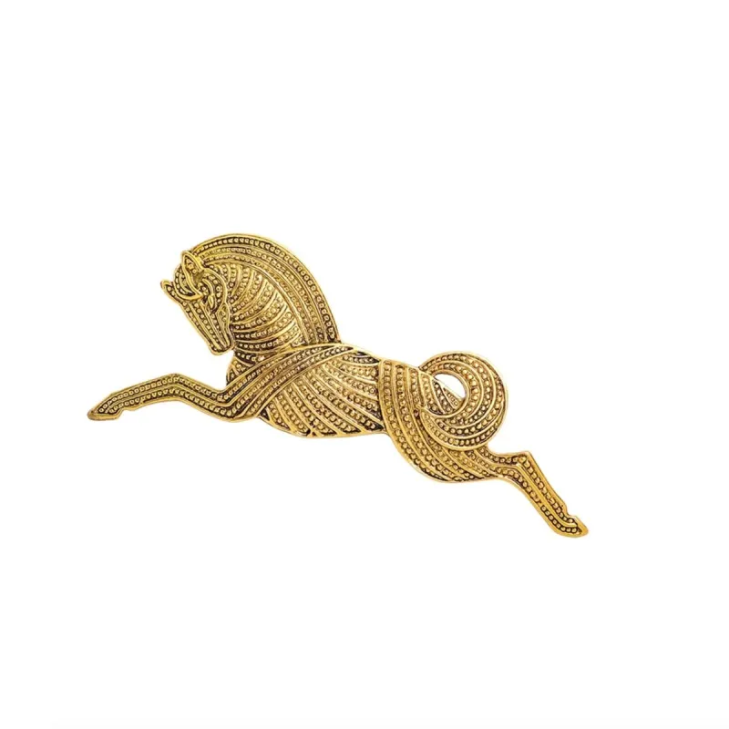 Gold Horse Brooch sold by Zulily