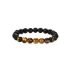 Tiger Eye and Lava Bead Stretch Bracelet sold by Zulily