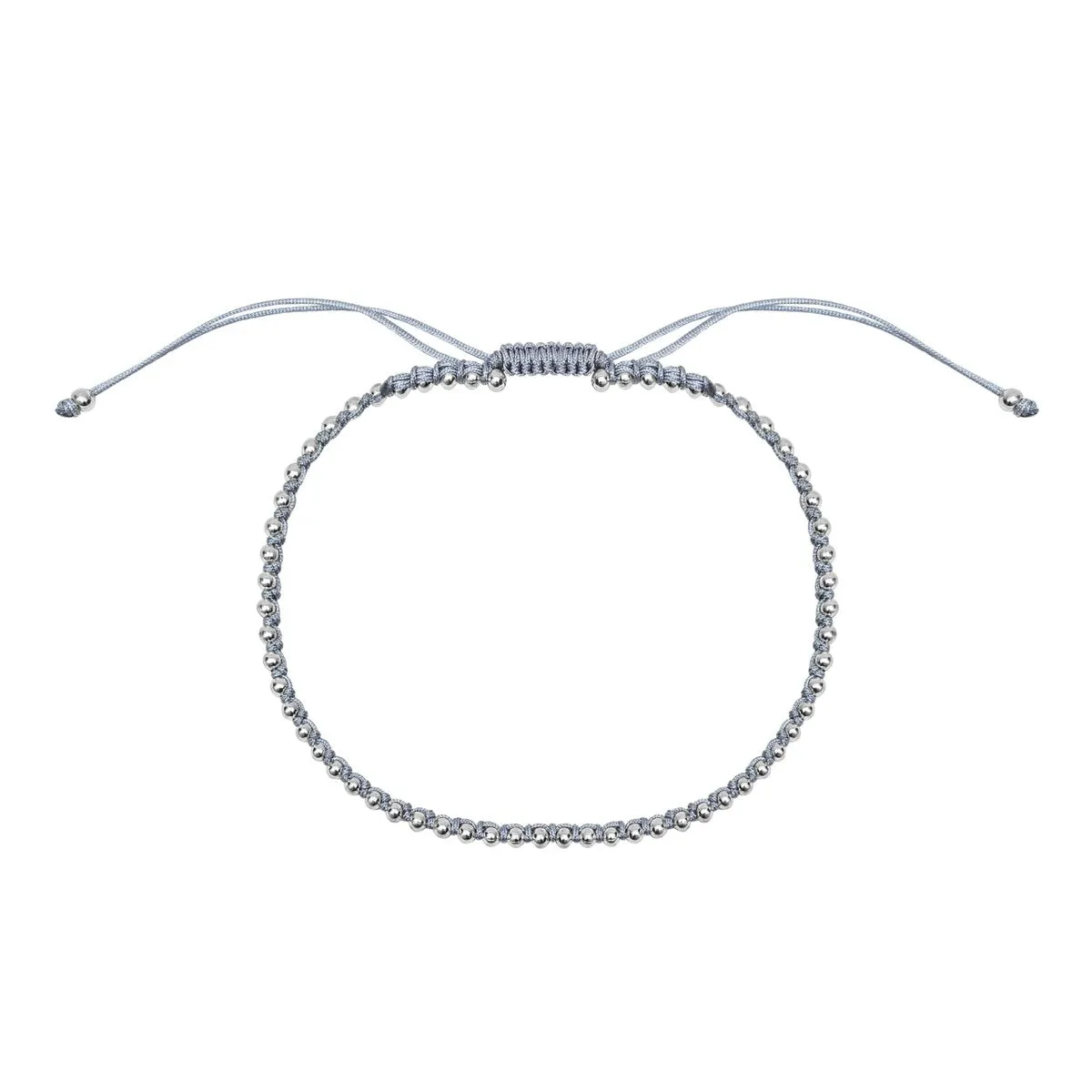 Grey Adjustable Sterling Silver Ball Bracelet sold by Zulily