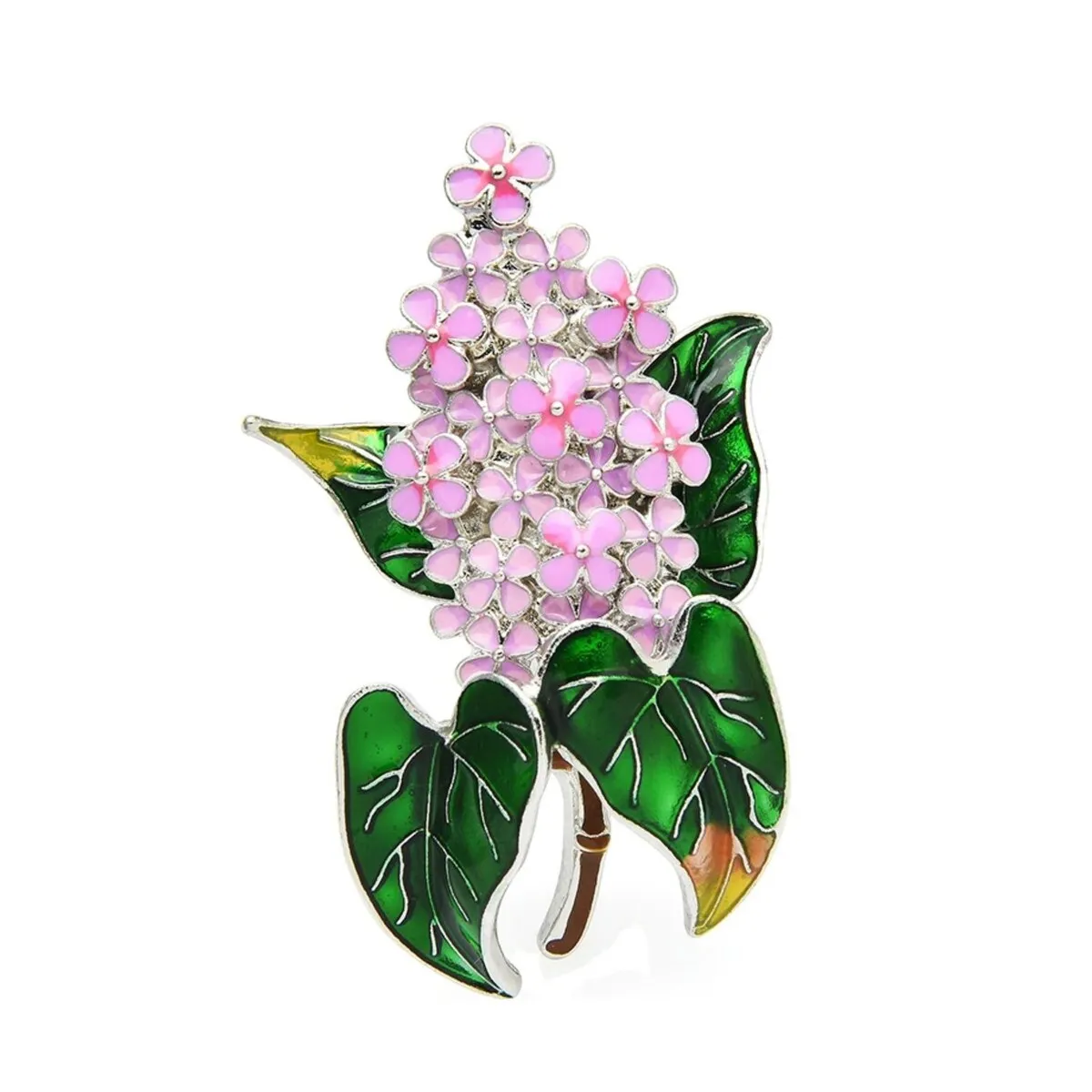 Pink & Green Lilac Floral Brooch sold by Zulily