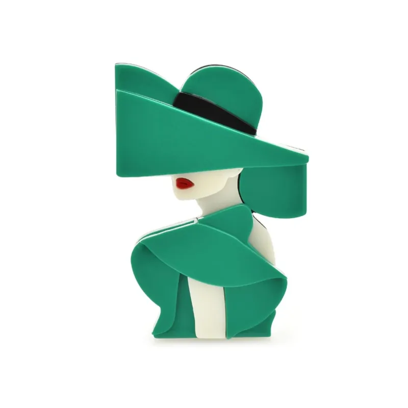 Lady In Emerald Brooch sold by Zulily