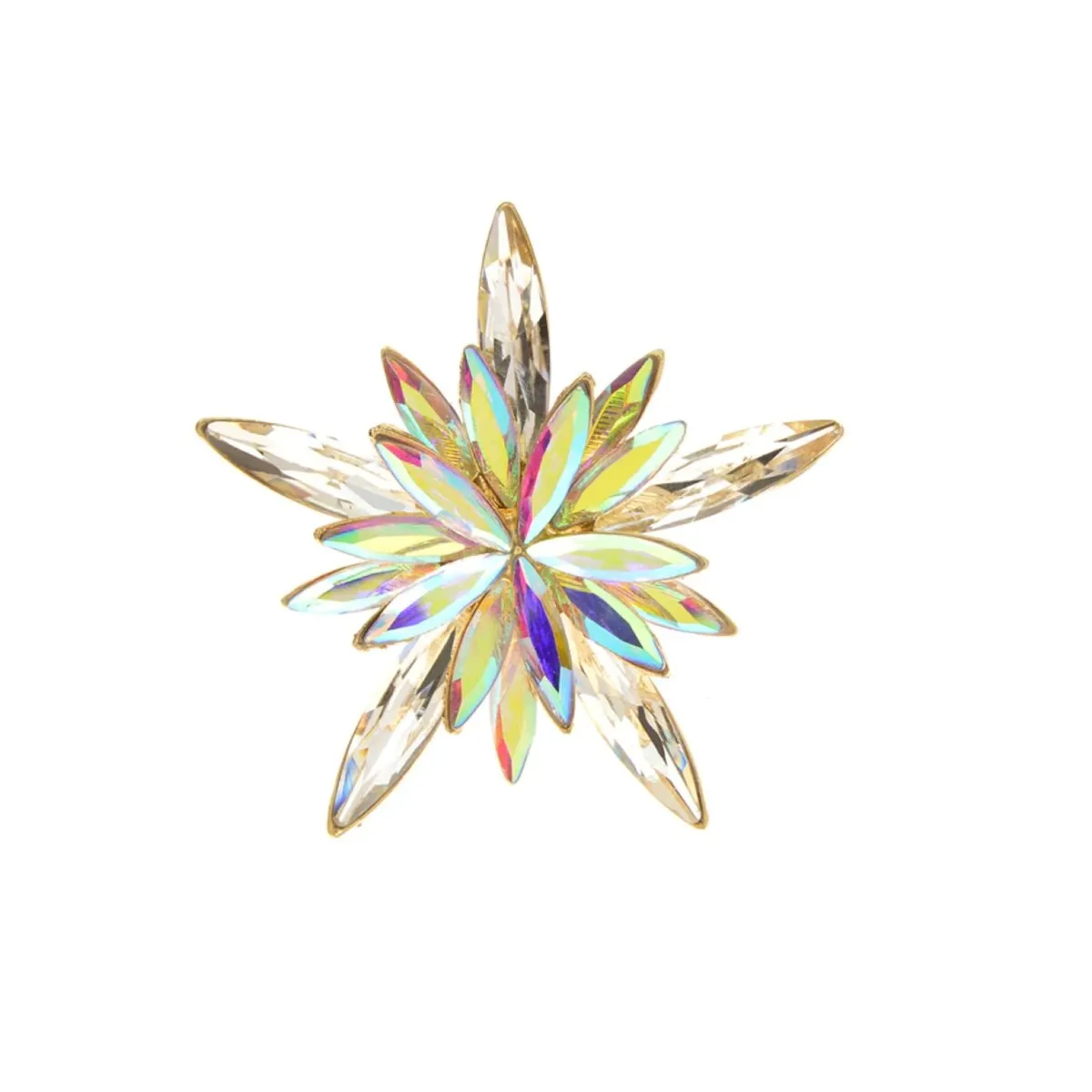 Don't AsK Goldtone Starburst Brooch Pin with Crystal and AB Crystals sold by Zulily