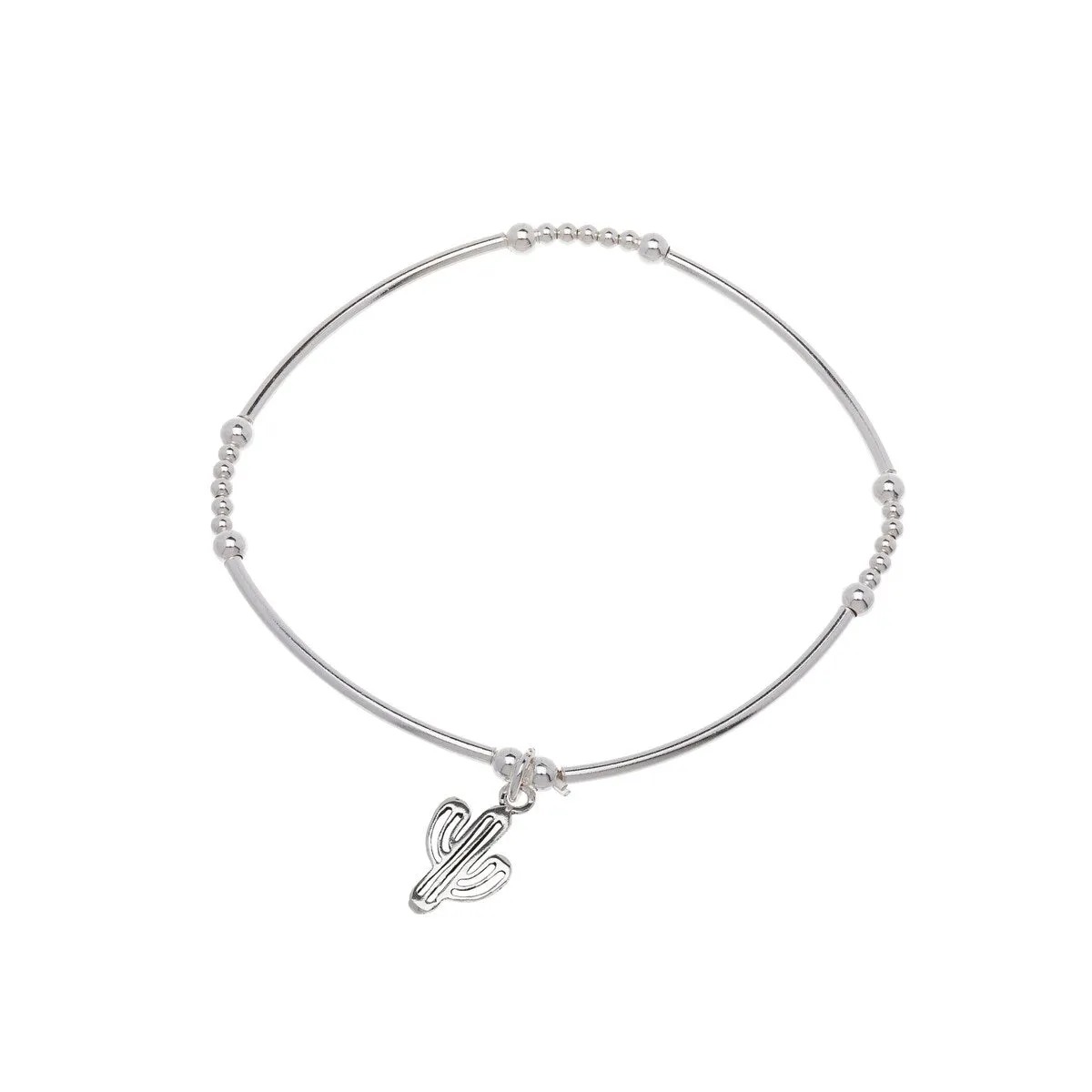 Sterling Silver Bracelet With Cactus Charm sold by Zulily