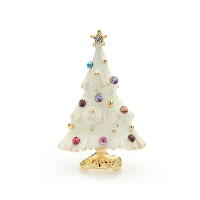 White Christmas Tree Brooch sold by Zulily