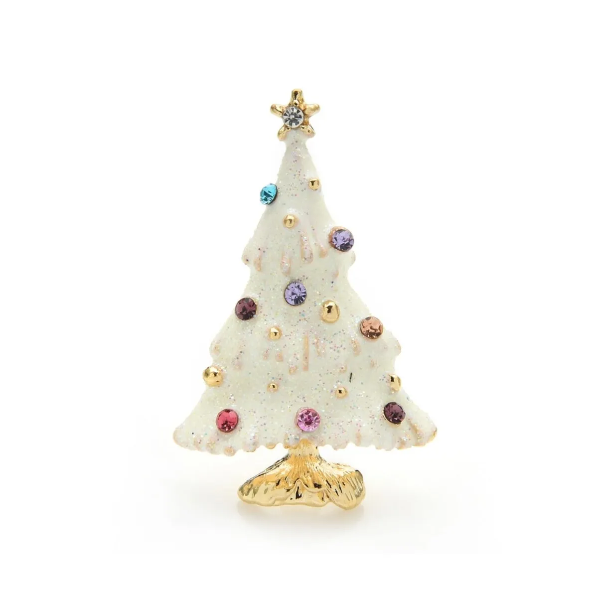 White Christmas Tree Brooch sold by Zulily