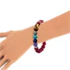 Red Agate and Chakra Bead Stretch Bracelet sold by Zulily