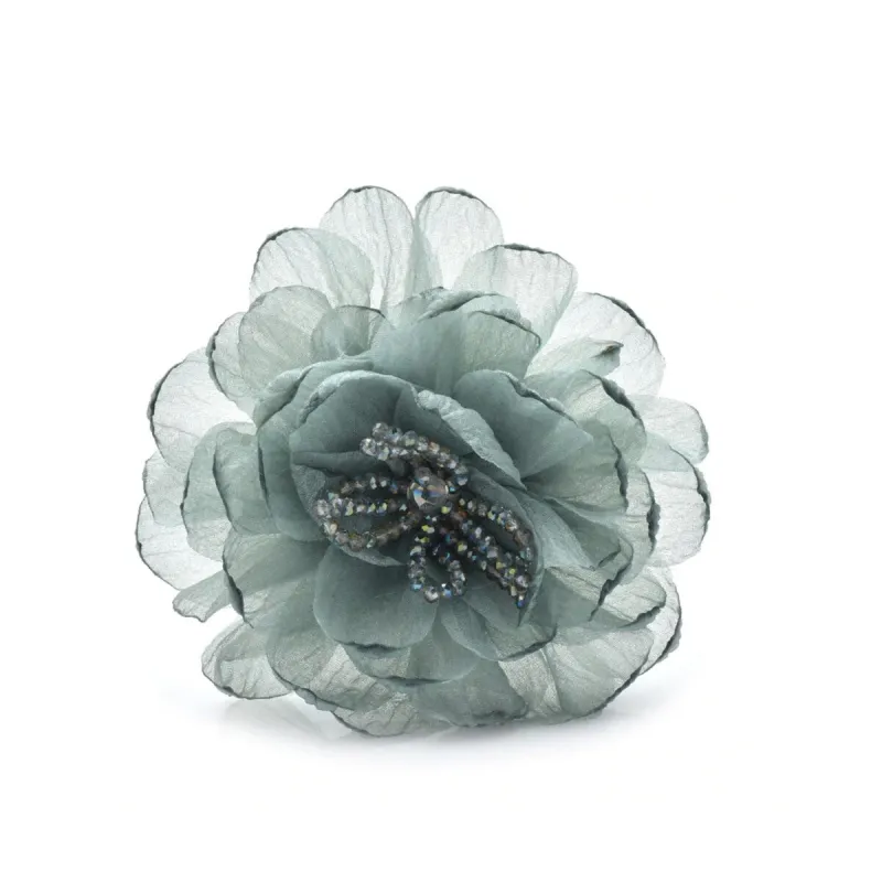 Don't AsK Layered Sage Green Floral Fabric Brooch Pin sold by Zulily