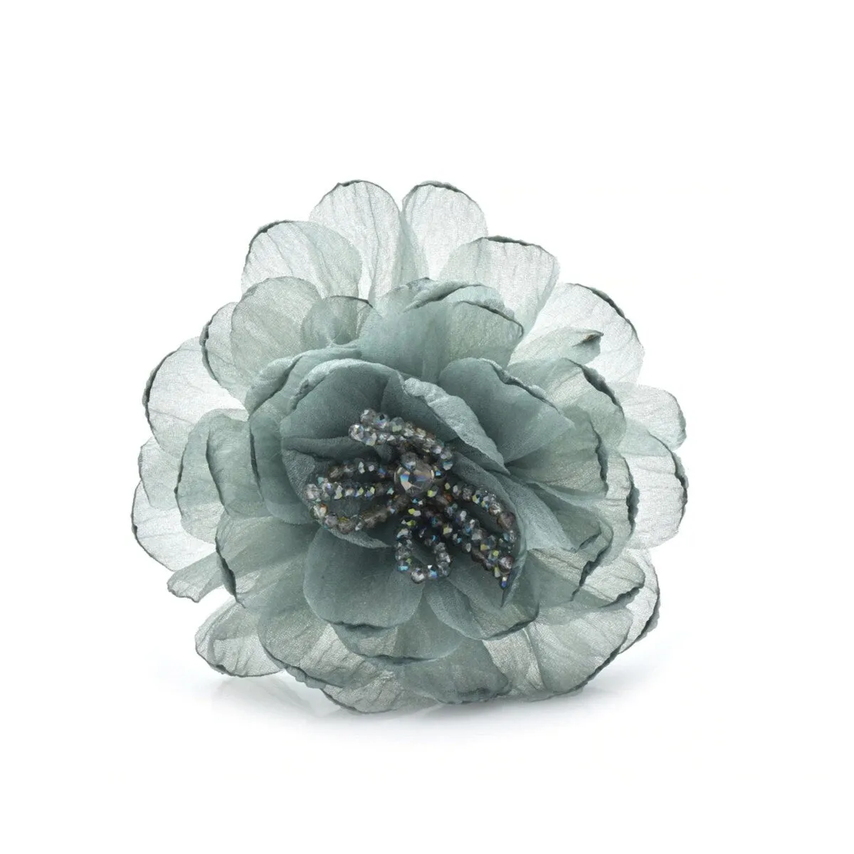 Don't AsK Layered Sage Green Floral Fabric Brooch Pin sold by Zulily