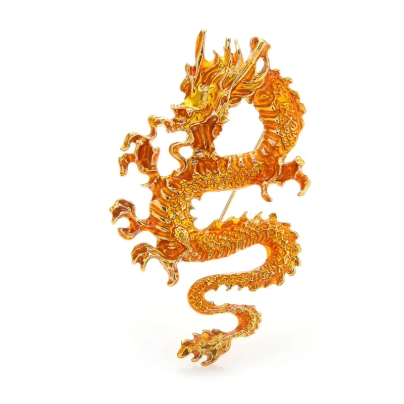 Orange Dragon Brooch sold by Zulily