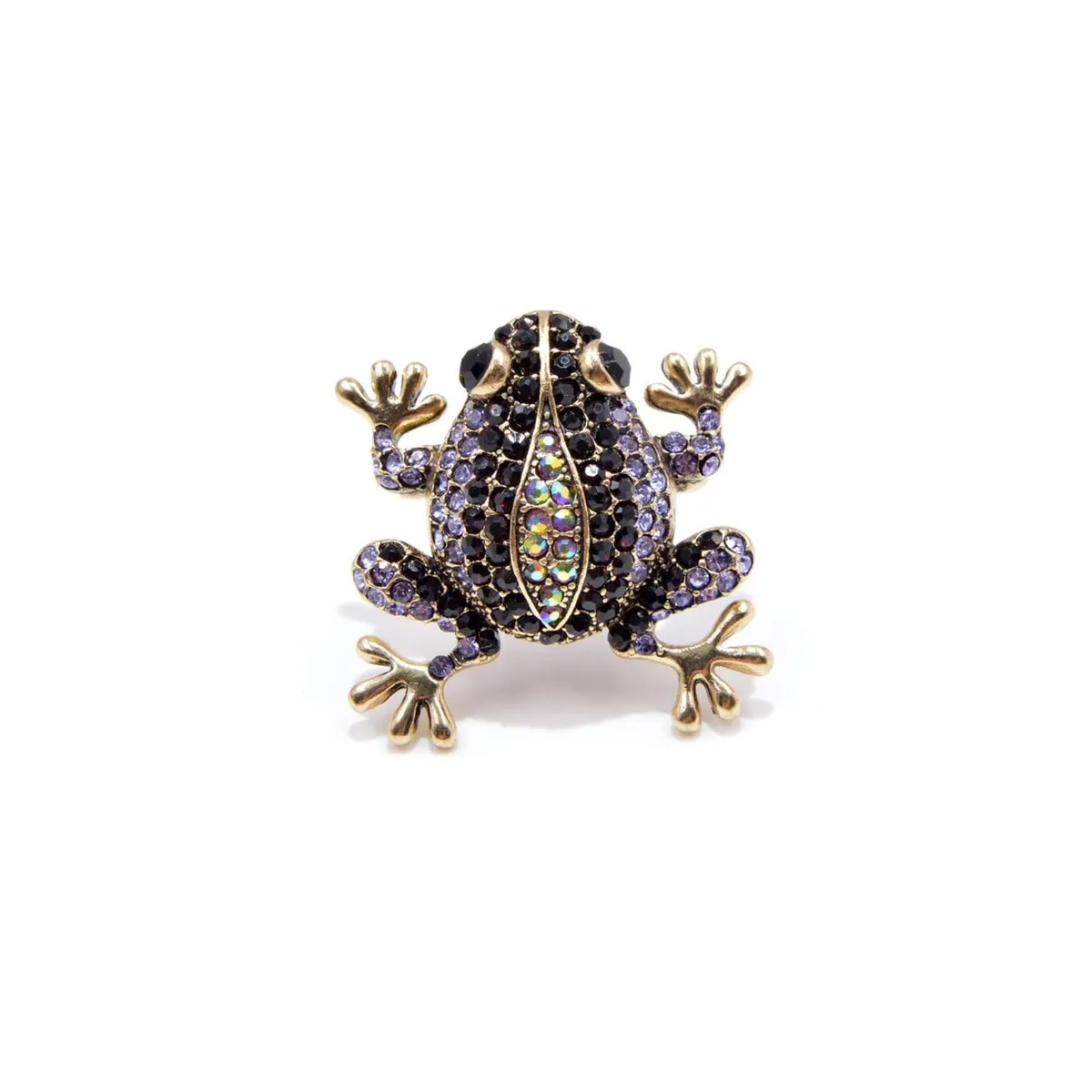 Purple Crystal Frog Brooch sold by Zulily