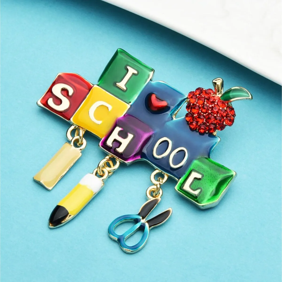 I Love School Charm Brooch sold by Zulily product image thumbnail 2