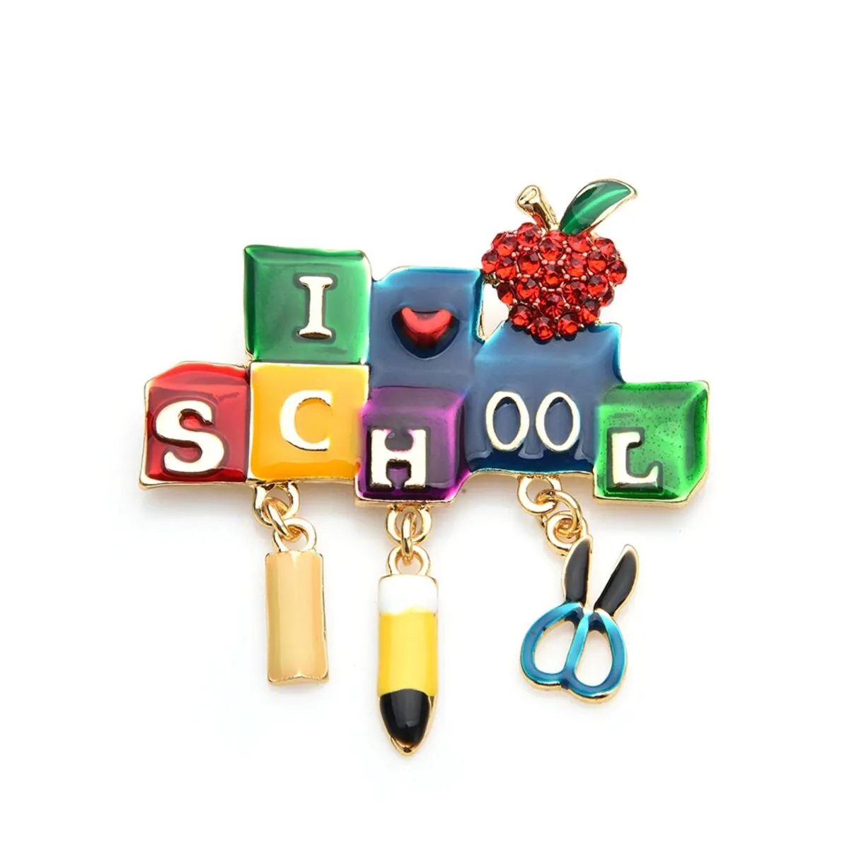 I Love School Charm Brooch sold by Zulily