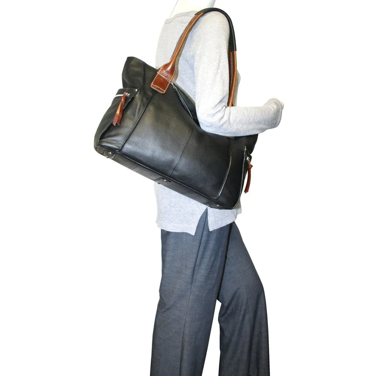 Nino Bossi Brenna Leather Tote sold by Zulily product image thumbnail 3