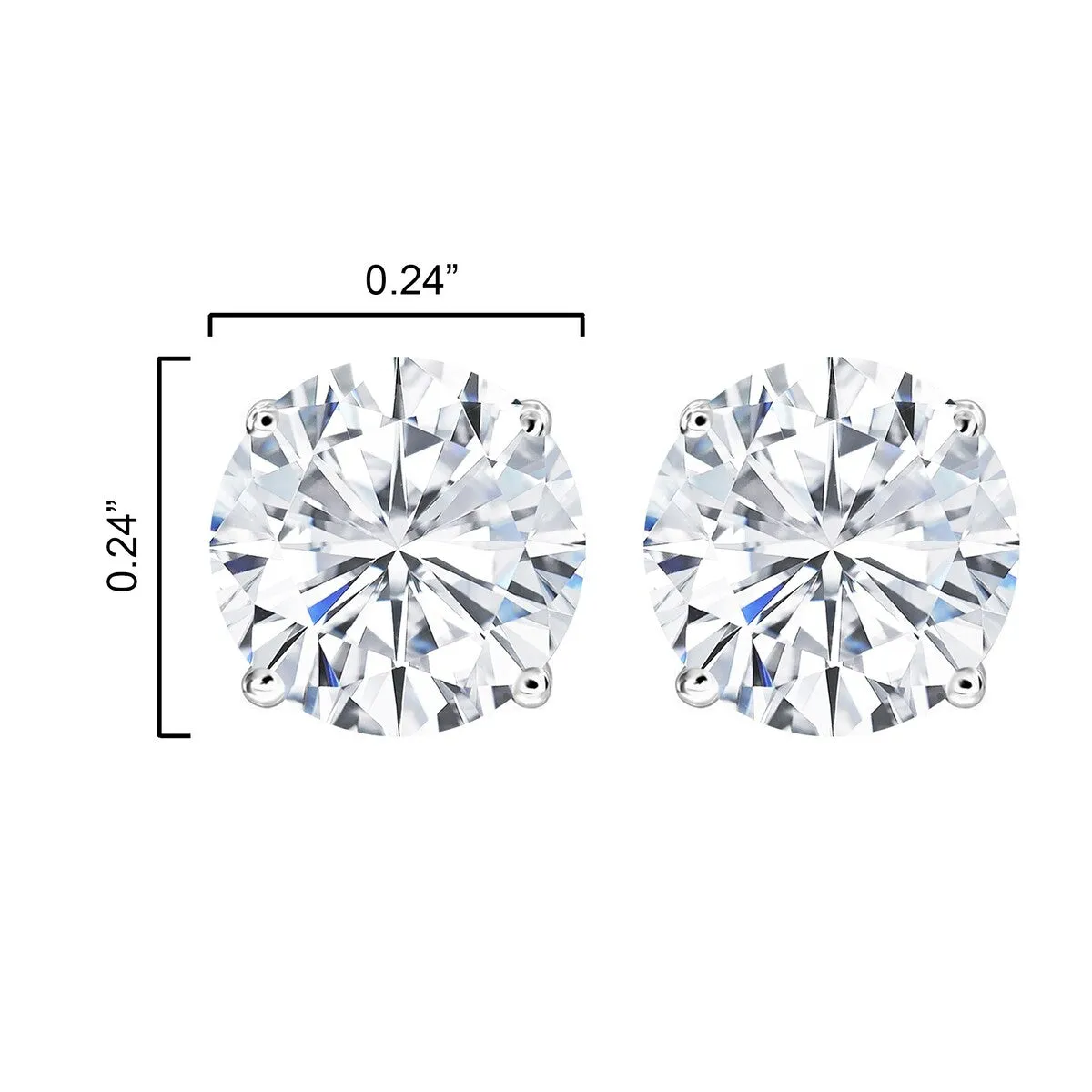1.5CT Lab Grown Diamond Sterling Silver Stud Earrings sold by Zulily product image thumbnail 3