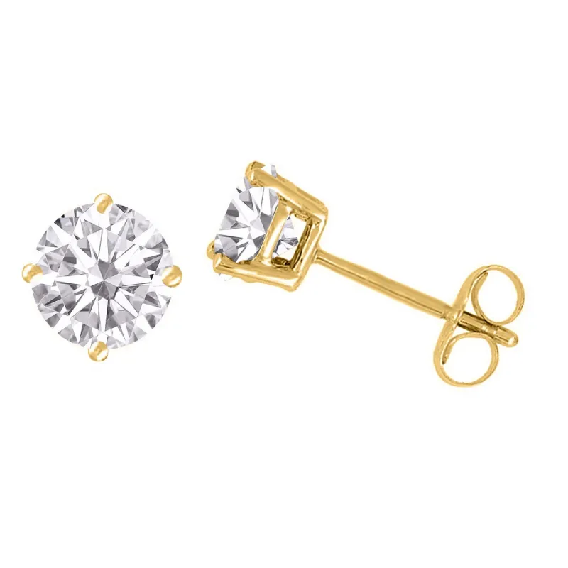 1CT Lab Grown Diamond 18K Plated Sterling Silver Stud Earrings sold by Zulily