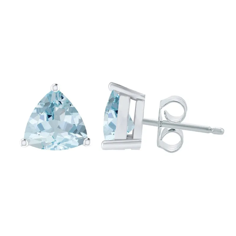 1.50Ct Natural Aquamarine Stud Earrings Sterling Silver sold by Zulily