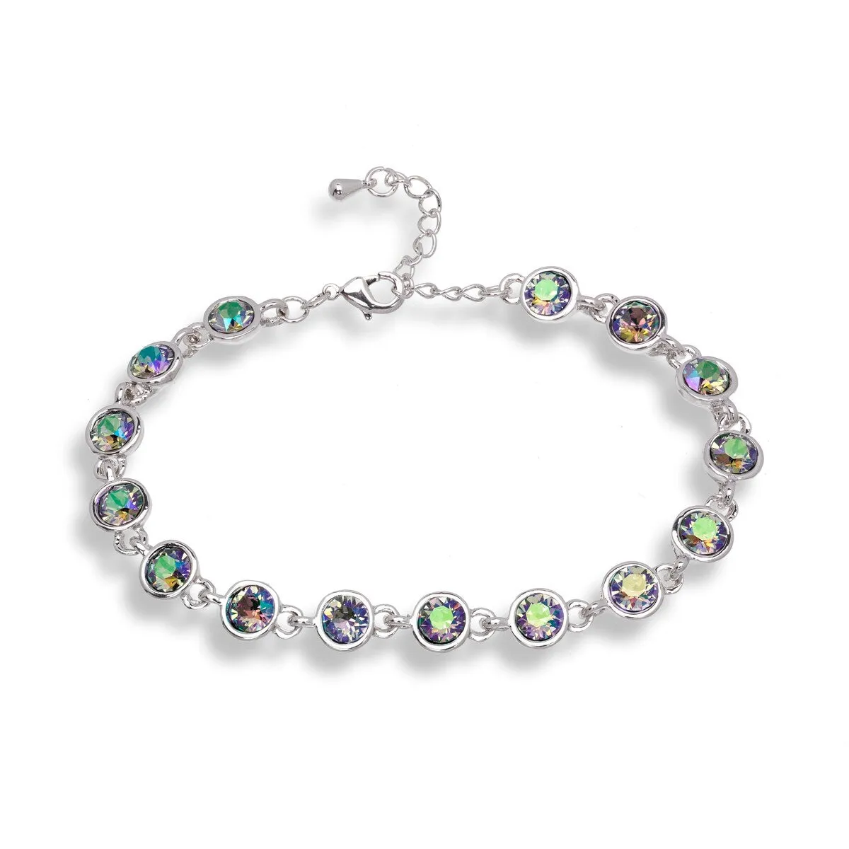 callura Timeless Crystal Tennis Comfort fit Bracelet with extension sold by Zulily product image thumbnail 5