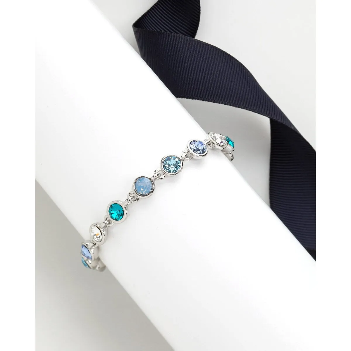 callura Timeless Crystal Tennis Comfort fit Bracelet with extension sold by Zulily product image thumbnail 2