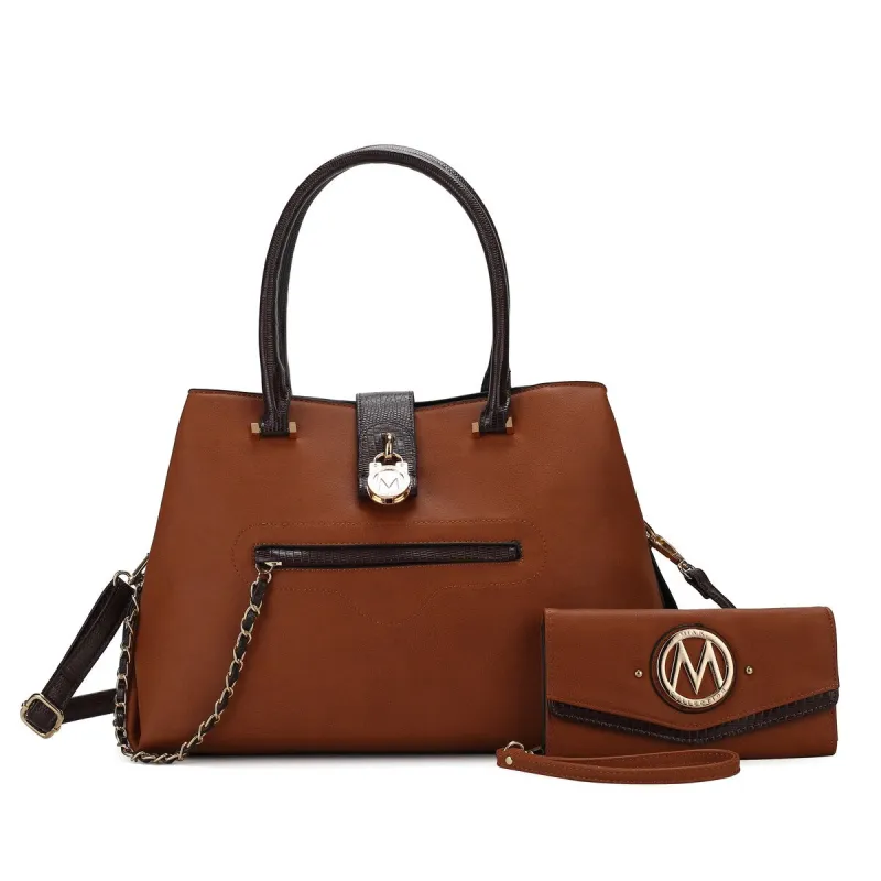 Edith Vegan Leather Women Tote Bag With wallet sold by Zulily
