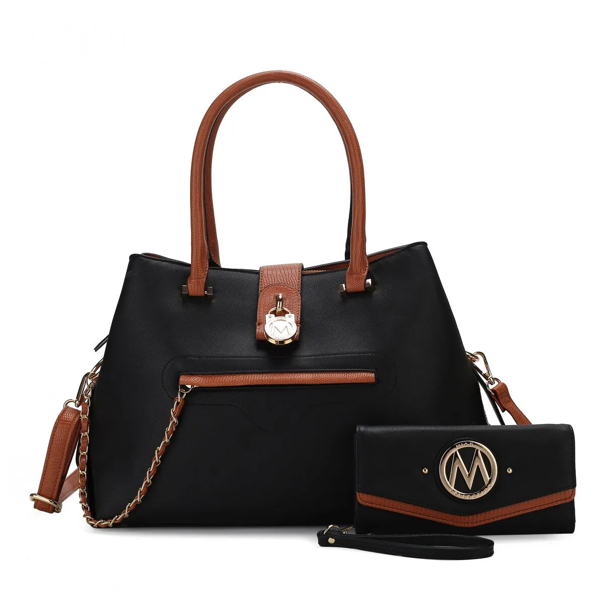 Edith Vegan Leather Women Tote Bag With wallet sold by Zulily product image thumbnail 3