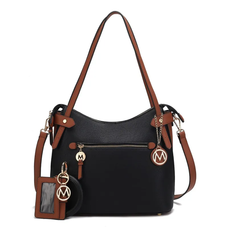 Jaseli Color-Block Hobo Bag and Cardholder Set sold by Zulily