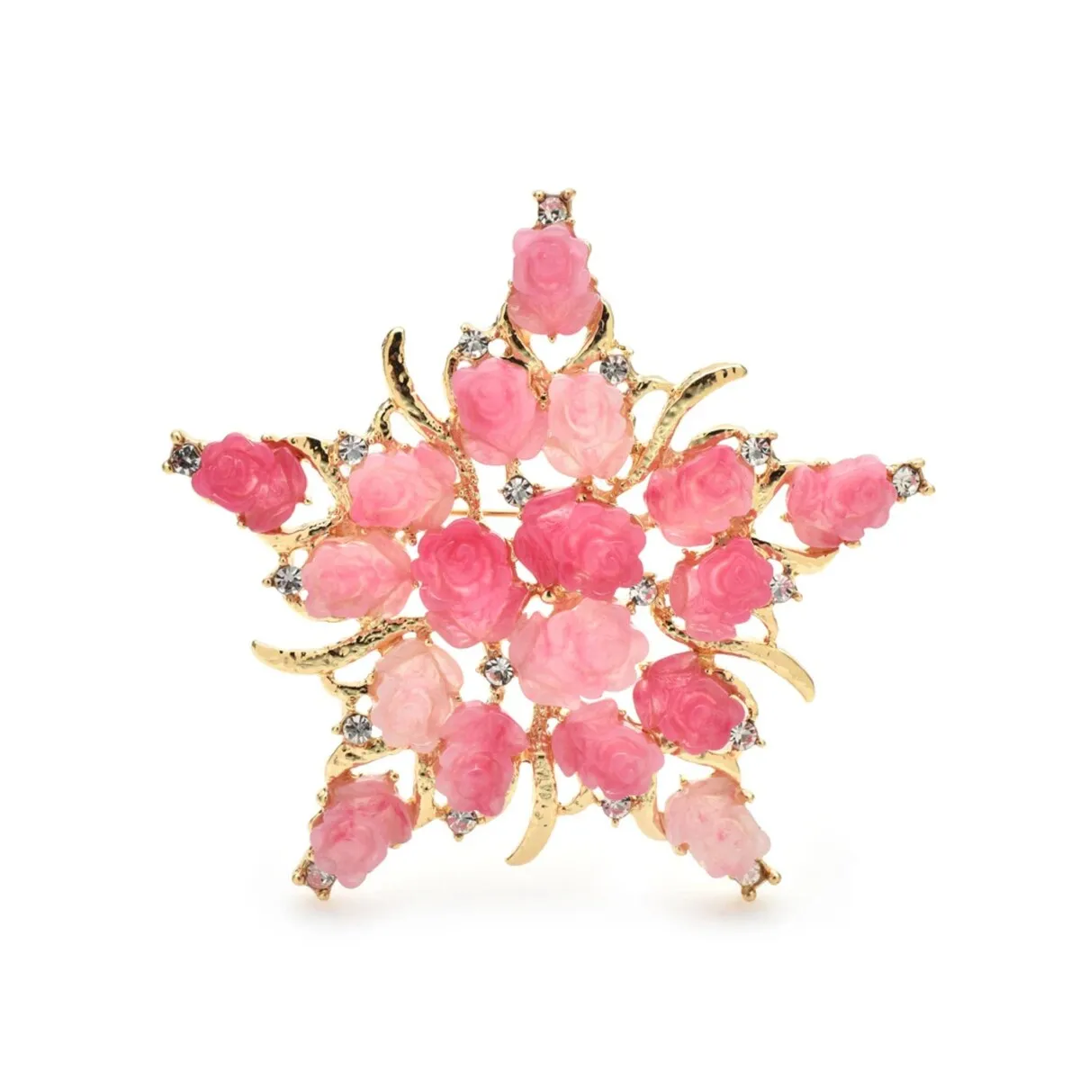 Don't AsK Multi Rose Star Brooch sold by Zulily