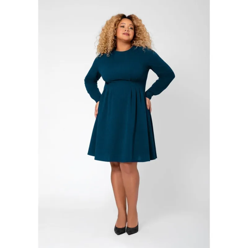 Leota Women's Long Sleeve Lara Fit And Flare Dress (Curve) Blue sold by Zulily
