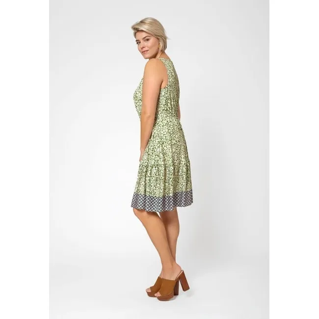 Leota Women's Kristen Sleeveless Ruffle Hem Dress (Curve) Green sold by Zulily product image thumbnail 3