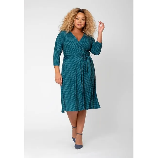 Leota Women's Perfect Wrap Dress (Curve) Blue sold by Zulily product image thumbnail 2