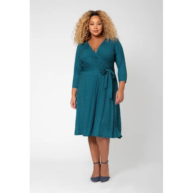 Leota Women's Perfect Wrap Dress (Curve) Blue sold by Zulily