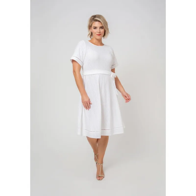Leota Women's Genesis Eyelet Jersey Dress White sold by Zulily