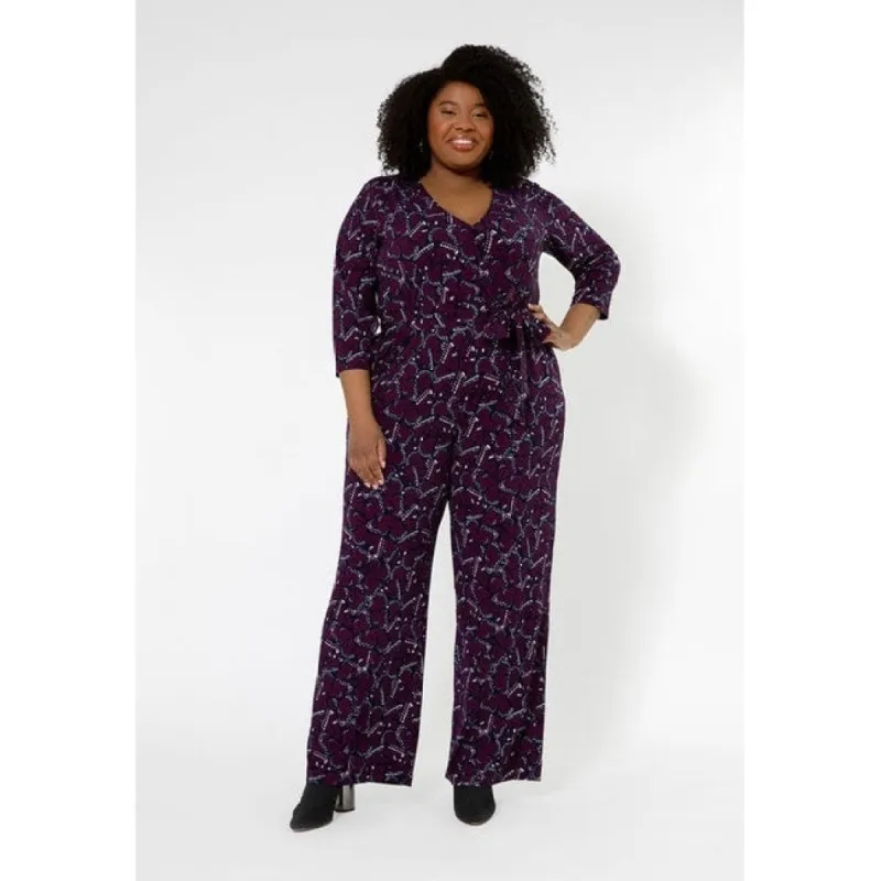 Leota Women's Leia V-Neck Jumpsuit (Curve) Purple Size 3X sold by Zulily