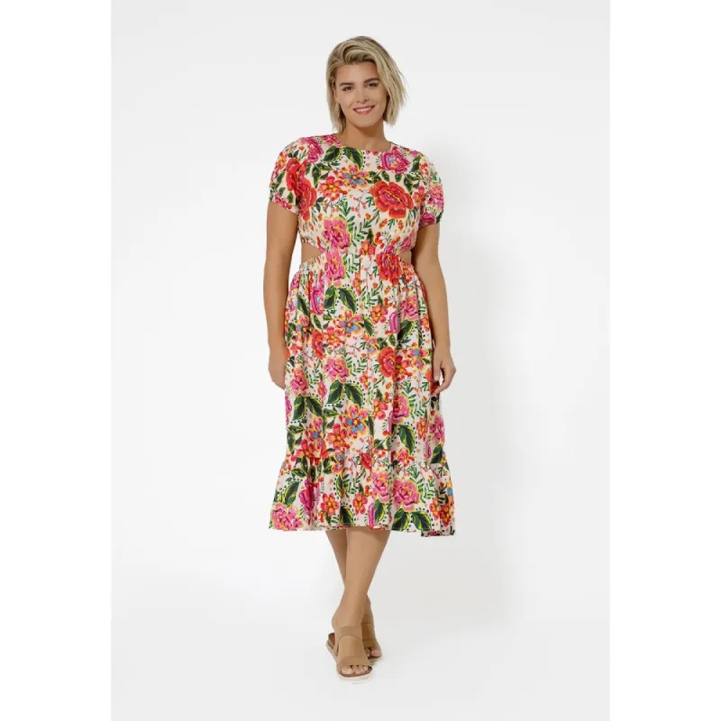 Leota Women's Tiered Ruffle Michelle Dress Orange sold by Zulily
