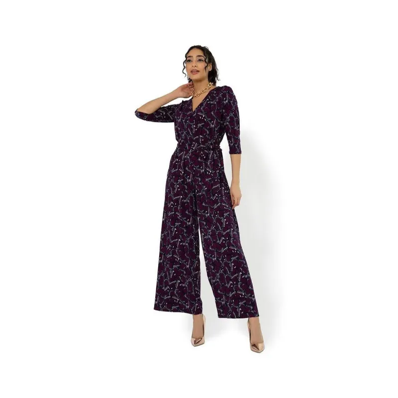 Leota Women's Leia V Neck Jumpsuit Blue Size L sold by Zulily