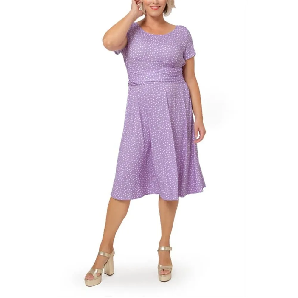 Leota Women's Brittany Print Fit & Flare Jersey Midi Dress Purple sold by Zulily product image thumbnail 4
