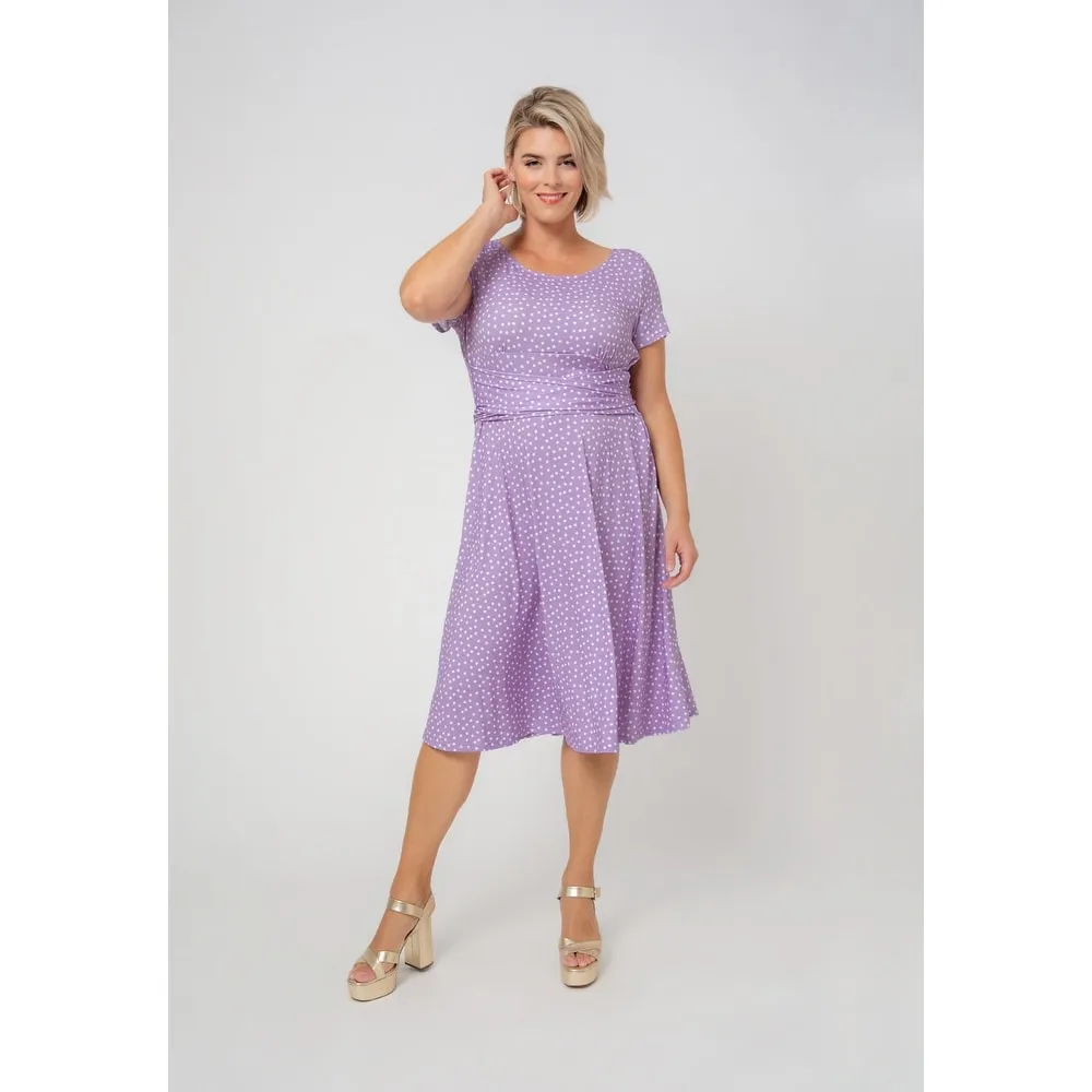 Leota Women's Brittany Print Fit & Flare Jersey Midi Dress Purple sold by Zulily product image thumbnail 2