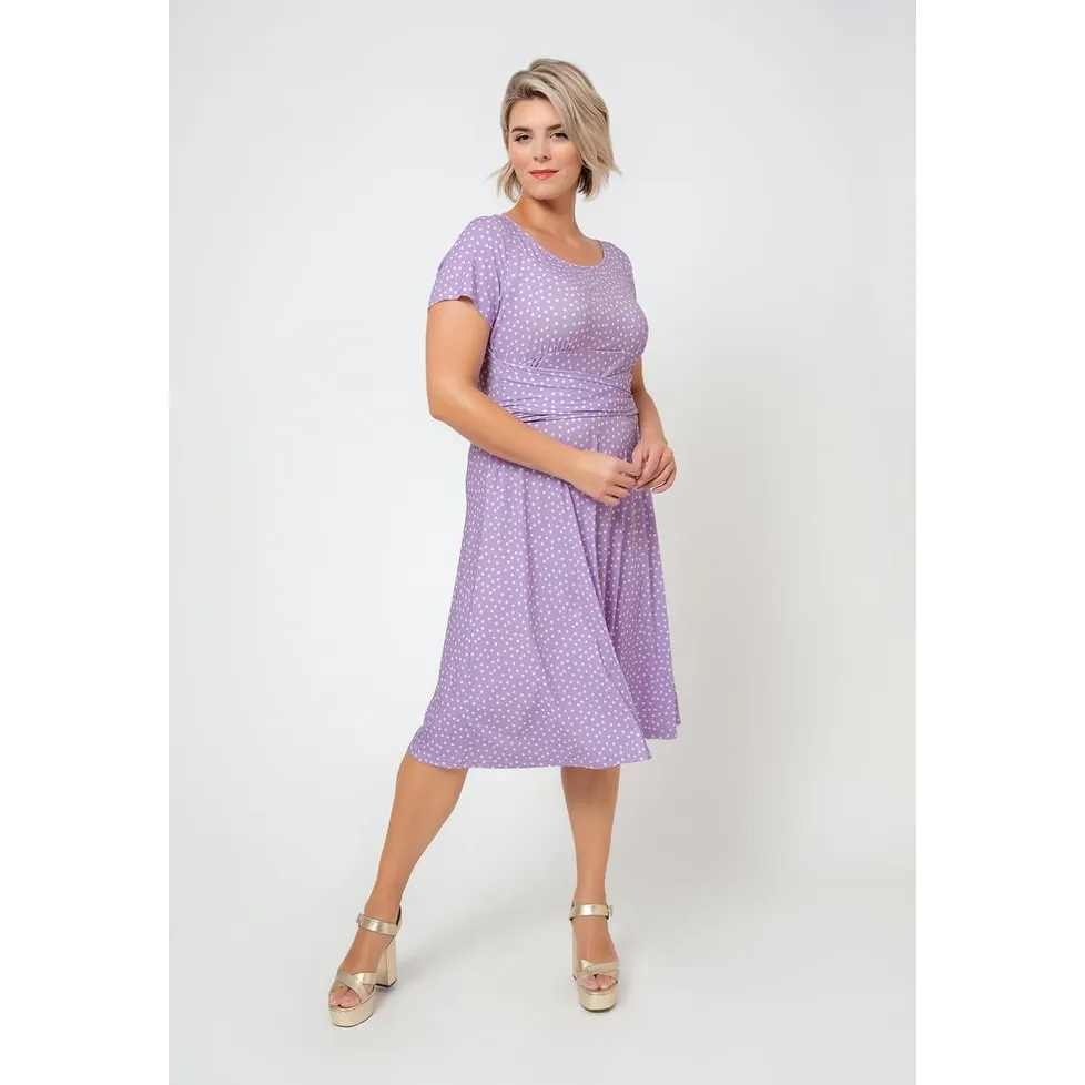 Leota Women's Brittany Print Fit & Flare Jersey Midi Dress Purple sold by Zulily product image thumbnail 3