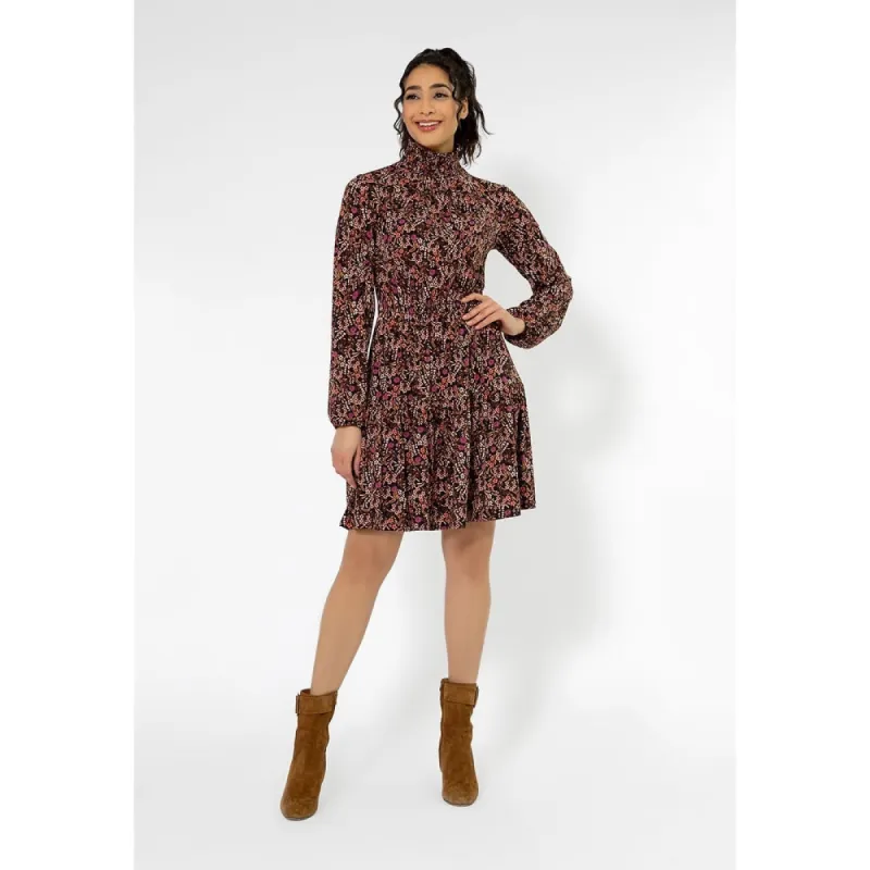Leota Women's Long Sleeve Olive Boho Jersey Tiered Dress Red sold by Zulily