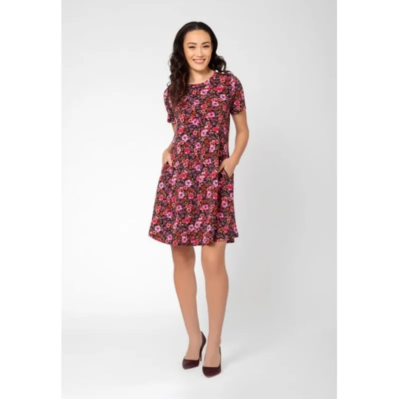 Leota Women's Maci Short Sleeve Jersey Dress Purple Size Xx-Large sold by Zulily