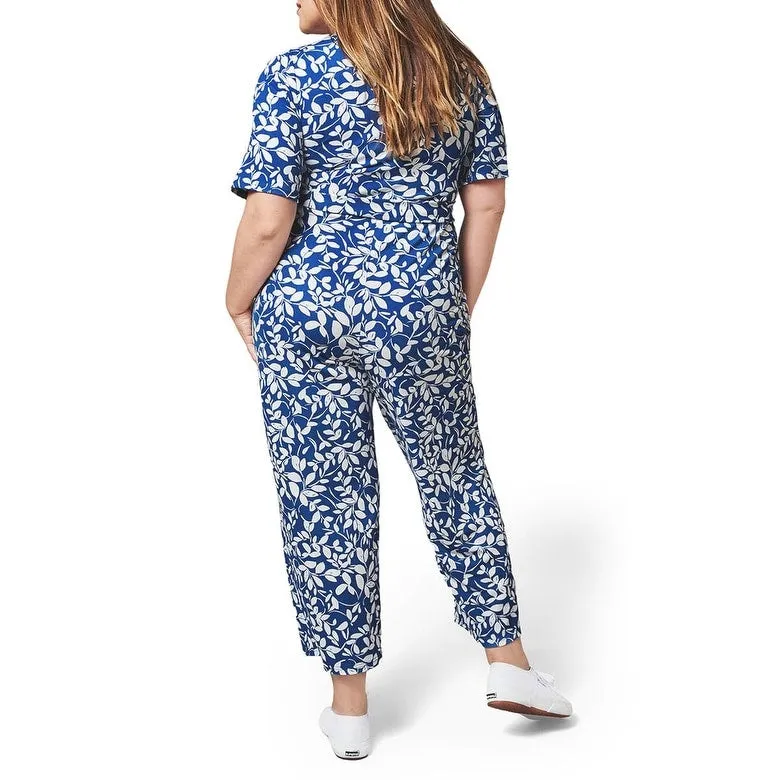 Leota Women's Kayla In Two Tone Floral Jumpsuit Blue sold by Zulily product image thumbnail 5