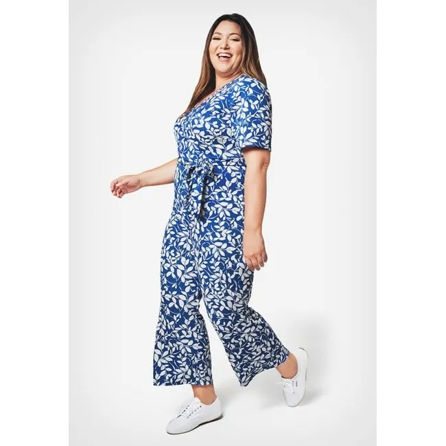 Leota Women's Kayla In Two Tone Floral Jumpsuit Blue sold by Zulily product image thumbnail 3