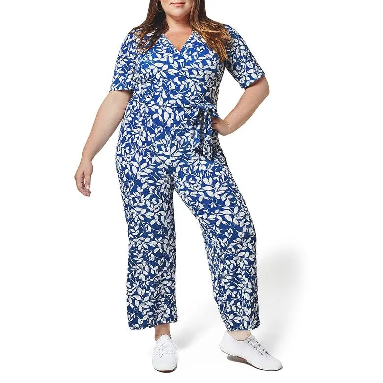 Leota Women's Kayla In Two Tone Floral Jumpsuit Blue sold by Zulily product image thumbnail 4
