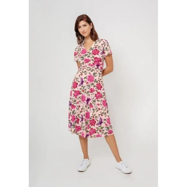 Leota Women's Amiya Midi Perfect Wrap Dress Pink Size Small sold by Zulily