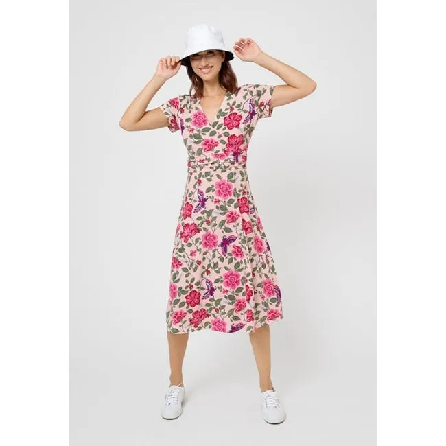 Leota Women's Amiya Midi Perfect Wrap Dress Pink Size Small sold by Zulily product image thumbnail 3